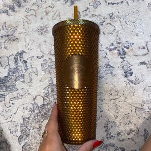 Gold studded special edition Starbucks tumbler